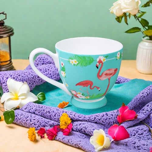 LanHong 16 oz Novelty Mugs Bone Porcelain Coffee Tea Cup Cute Coffee Mug Gift for Friend Colleague Dad Mom