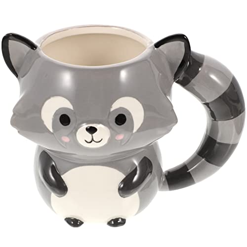 Animal Shaped Coffee Mug 3d Raccoon Mug Bear Shaped Ceramic Mug for Adults Drinking Tea Water Milk Breakfast Cereal