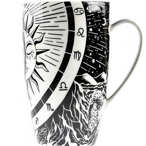 Greenline Goods Décor Boho Mug (16 oz) – Large Coffee Mug - Ceramic Mug for Men Women - Water, Milk, Tea, Chocolate Mug with Inspirational Quote (Tarot-Ceramic)