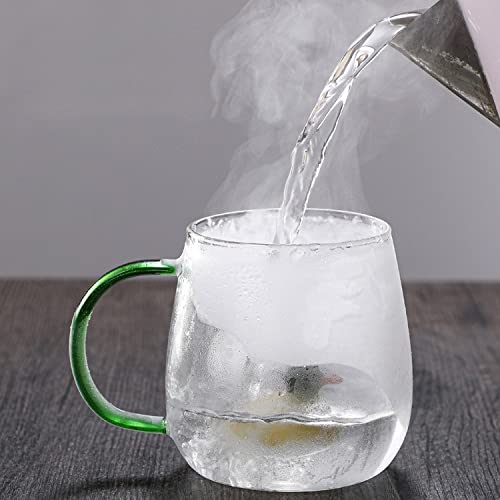 QIANSHENG 3D Coffee Mug Borosilicate Glass Cute Animal Inside Cup Cartoon Figurine Teacup Christmas Birthday Valentine's Day Gift for Boys Girls Kids Women Men, 13.5oz