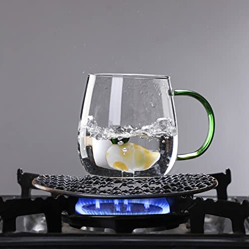 QIANSHENG 3D Coffee Mug Borosilicate Glass Cute Animal Inside Cup Cartoon Figurine Teacup Christmas Birthday Valentine's Day Gift for Boys Girls Kids Women Men, 13.5oz