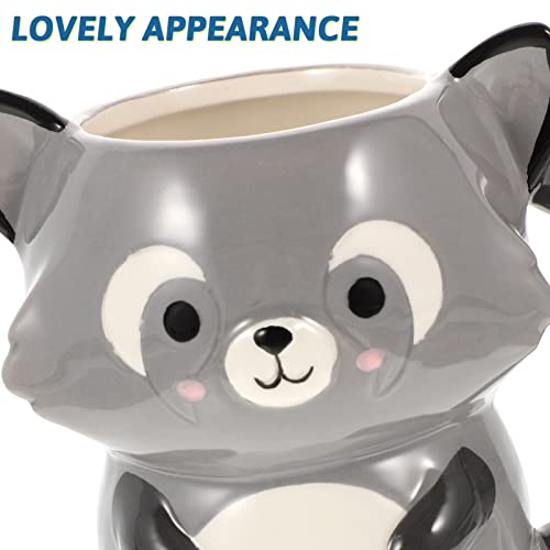 Animal Shaped Coffee Mug 3d Raccoon Mug Bear Shaped Ceramic Mug for Adults Drinking Tea Water Milk Breakfast Cereal