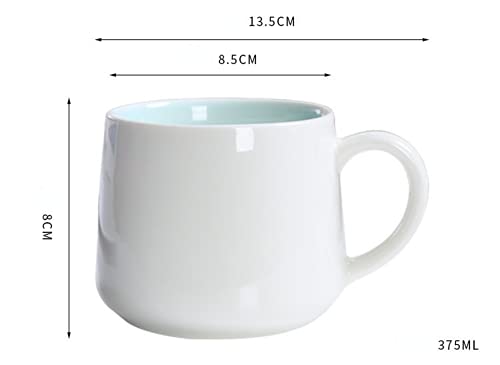 Arawat Rabbit Inside Cup Cute Coffee Mugs 12 OZ Funny Coffee Mugs with Handle Tea Cup with Spoon Ceramics Cups Novelty Cups for Rabbit Lover Office Mug Animal Cups Cartoon Rabbit Mugs as Gift Mug