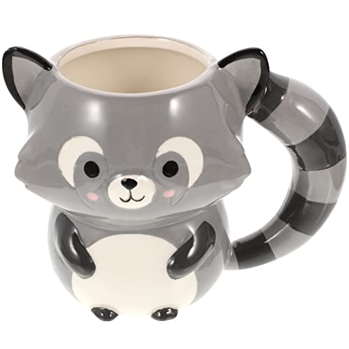 SHERCHPRY Christmas Christmas Stocking Stuffers Raccoon Mug Ceramic Cup 3d Cute Mugs Teacup Animal Mug Birthday Holiday for Coffee Tea Lovers Tea Mug Stocking Stuffers Stocking Stuffers