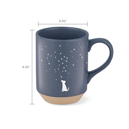 Fringe Studio Celestial Dog Stoneware Mug, 12 fl oz, Navy, 429017