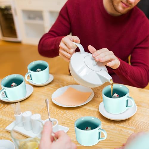 Uiifan 4 Pieces 3D Mug Animal Mug 3D Coffee Mug Hidden 3D Cartoon Ceramics Figurine Tea Cup 3D Mug Animal Inside Cup Cute Mug for Coffee Gift Friend Women Men (Cute)