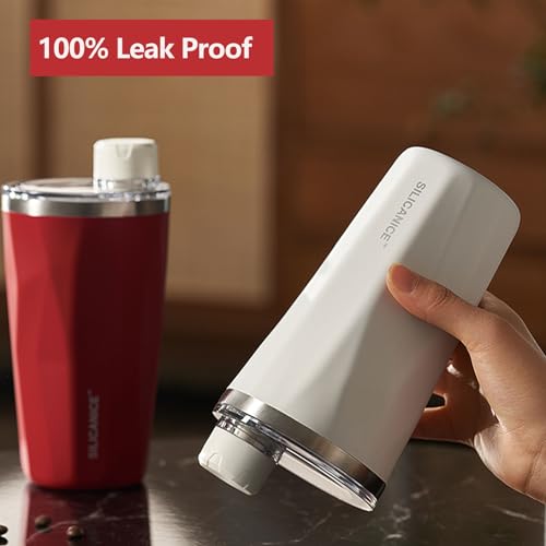 SILICANICE White 20 oz Tumblers With Straw And Lid,Dishwasher Safe Travel Coffee Mug,Stainless Steel Vacuum Insulated Iced Hot Cup,beach No Spill Proof Women Water Bottle Drink For Adults Thermos