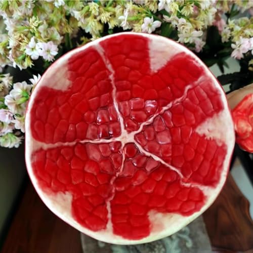 Minigift Ceramic Tea Cup and Saucer Set ，6OZ 3D Hand-Painted Pomegranate Coffee Mug，Gift for Women