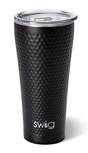 Swig Life 32oz Insulated Tumbler, Travel Coffee Tumbler with Lid, Cup Holder Friendly Travel Coffee Mug, Stainless Steel Thermos, 32 oz Tumbler, Reusable Insulated Coffee Mug with Lid (Blacksmith)