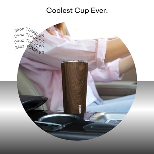 Corkcicle Classic Triple Insulated Coffee Mug with Lid, Gunmetal, 24 oz – Stainless Steel Travel Tumbler Keeps Beverages Cold 9+hrs, Hot 3hrs – Cupholder Friendly Travel Coffee Tumbler
