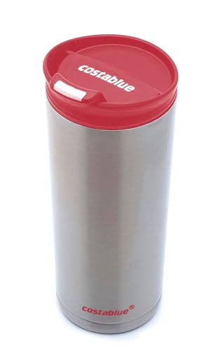 costablue Travel Coffee Mug - 16 Oz. Stainless Steel Insulated Coffee Mug, Leak Proof Tumbler w/Dishwasher Safe Lid, Double Wall Travel Coffee Cup, Reusable Insulated Tumbler for Hot & Cold Beverages