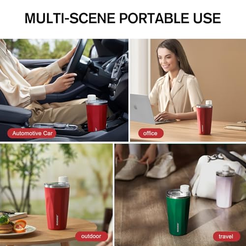 SILICANICE White 20 oz Tumblers With Straw And Lid,Dishwasher Safe Travel Coffee Mug,Stainless Steel Vacuum Insulated Iced Hot Cup,beach No Spill Proof Women Water Bottle Drink For Adults Thermos