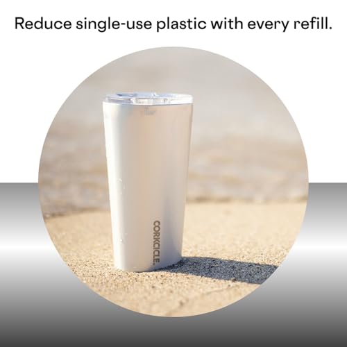 Corkcicle Classic Triple Insulated Coffee Mug with Lid, Gunmetal, 24 oz – Stainless Steel Travel Tumbler Keeps Beverages Cold 9+hrs, Hot 3hrs – Cupholder Friendly Travel Coffee Tumbler