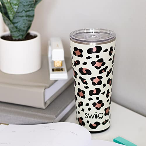 Swig Life 22oz Insulated Tumbler, Travel Coffee Tumbler with Lid, Cup Holder Friendly Travel Coffee Mug, Stainless Steel Thermos, 22 oz Tumbler, Reusable Insulated Coffee Mug with Lid (All American)