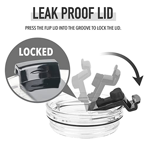 Life's Easy 20oz Stainless Steel Mug w/Handle - Double Wall Insulated Travel Tumbler w/Flip Lid - Leak Proof Tumbler - Thermal Cup for Coffee, Tea, Water & More - Keep Hot & Cold Drinks (Black)