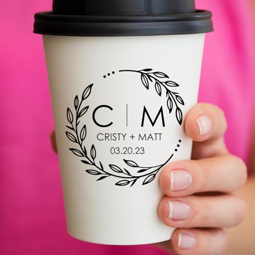 100 Personalized Paper Coffee Cups for Wedding Personalized Coffee Cup FavorsWedding Paper Coffee Cups Personalized Paper Cups Disposable Cups With Logo Custom White Coffee Cup custom disposable cup