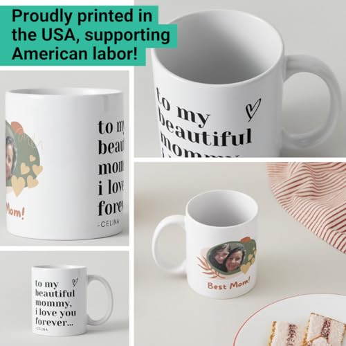 Personalized Coffee Mug - Design Custom Cup with Photo Text and Logo Novelty Customized Gifts for Women and Men Coffee Cup Tea Cup Taza Personalizada 11oz (Two-Sides)