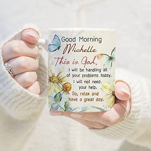 TheUnifury Personalized Christian Mugs For Women - Bible Verse Mug - Religious Tea Cup - Inspirational Mug For Mom Grandma Aunt Sister Wife Friends Coworkers - This Is God