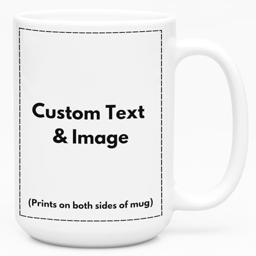 Personalized Coffee Mug - Add pictures or logos or text to our Custom Mugs 15oz Ceramic
