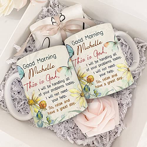 TheUnifury Personalized Christian Mugs For Women - Bible Verse Mug - Religious Tea Cup - Inspirational Mug For Mom Grandma Aunt Sister Wife Friends Coworkers - This Is God