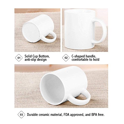 InterestPrint Personalized Monogrammed Coffee Mug, Custom Mug with Name and Initial, Customized Tea Cup Gift for Womens Mens Girls Boys Dad Mom Friend - 11 or 15 oz, White Mug #03