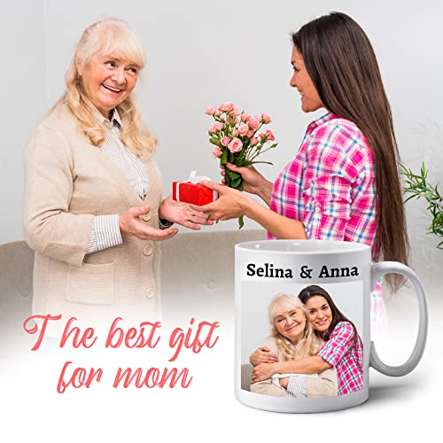 Custom Photo Coffee Mug, Personalized Mug w/Picture, Text, Name - Personalized Gifts for Mom, Boyfriend, Girlfriend, Best Friend, Christmas Gifts, Party Favors Mug 11oz White Wholesale
