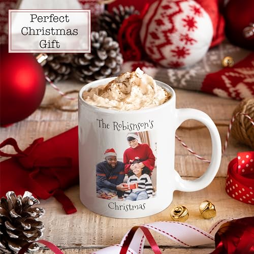 HomeBee Personalized Coffee Mug | Custom Photo Text and Logo Ceramic Mug | Customized 11 Oz Tea Cup for Men & Women | Unique Gift Idea - Taza Personalizadas Design with Picture or Message | White