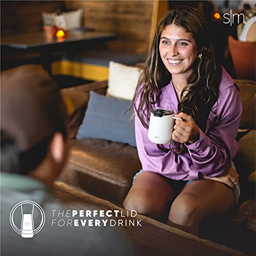 Simple Modern Travel Coffee Mug with Lid and Handle | Reusable Insulated Stainless Steel Coffee Tumbler Tea Cup | Gifts for Women Men Him Her | Voyager Collection | 12oz | Sea Glass Sage