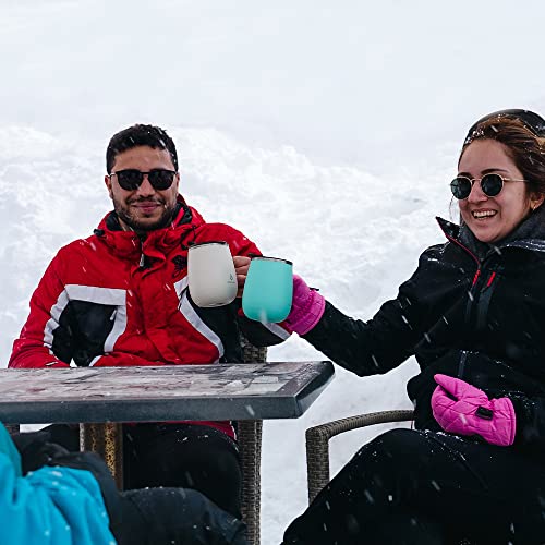 Ideus 16 oz Insulated Coffee Mug with Handle and Lid, Double Wall Stainless Steel Vacuum Insulated Tumbler Cup, Travel Coffee Cup Thermal Cup for Home and Office, Mars Celadon