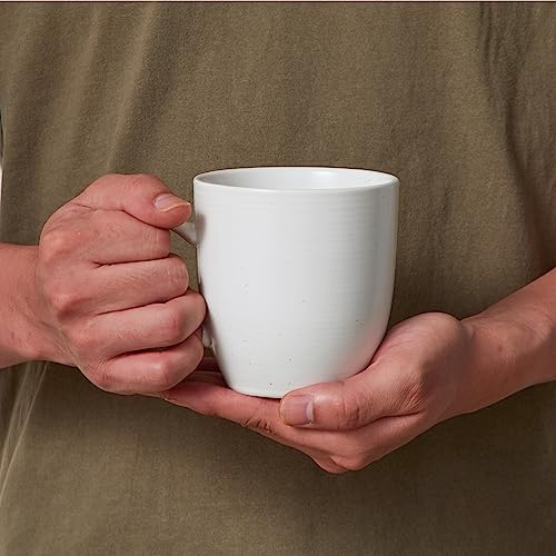 ONEMORE Coffee Mugs Set of 6, 16 oz Ceramic Mug with Handle for Tea Cocoa Milk Juice Latte Cappuccino, Large Speckled Coffee Cups for Men Women Home or Office Use Dishwasher & Microwave Safe, White