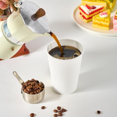 JOLLY CHEF 1000 Pack Disposable Paper Coffee Cups 12 oz, Paper Cups Hot Beverage Cups for Water, White Drinking Cups for Party, Office, Home, Travel and More