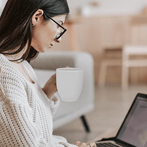 Custom Large Coffee Cups 16 oz. Set of 10, Personalized Bulk Pack - Perfect for Tea, Espresso, Cappuccino, Hot Cocoa - White