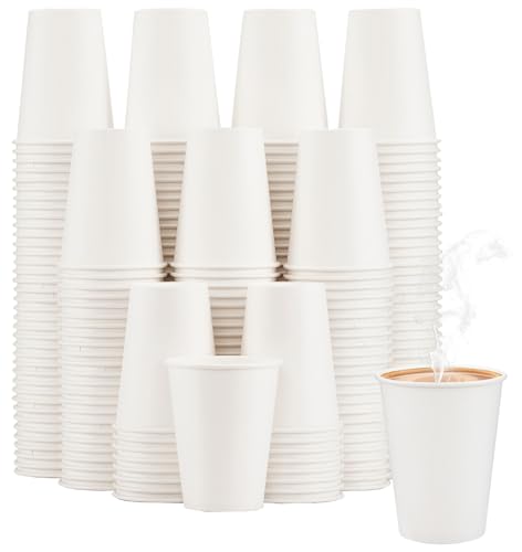 Lamosi Paper Cups 10 oz - 240 Pack, 10 oz Disposable Coffee Cups, Hot/Cold Beverage Drinking Cups for Water Juice or Tea, Perfect for Office Party Home Travel
