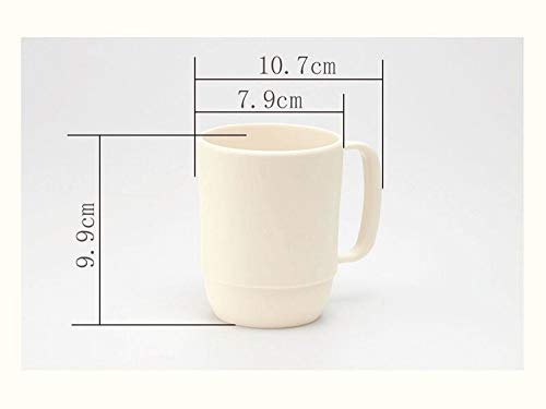 Japanese Camping Coffee Mug Unbreakable Kid's Milk Juice Mug Microwavable Tea Water Mug for Travel 12 ounce BPA Free Non-Toxic Dishwasher Safe Made in Japan, White