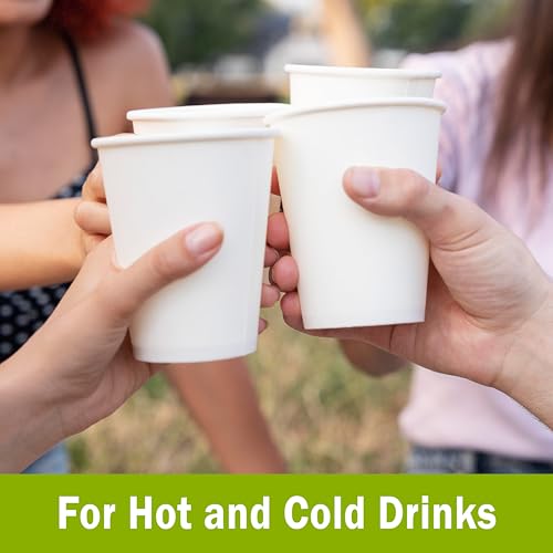 Galashield Paper Cups 10 Oz Disposable Coffee Cups Hot Cups To Go for Espresso, Hot Chocolate, Tea [50 Count]