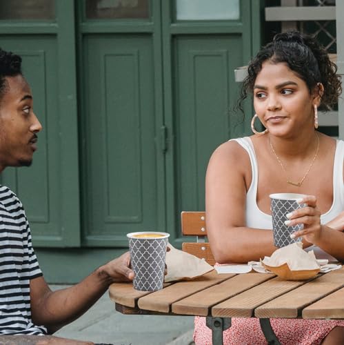 Lamosi Coffee Cups 10OZ 180 Pack, Disposable Coffee Cups, 10 oz Hot Cups,10 oz Paper Coffee Insulated Cups for Cold Hot Drinks (No Lids)