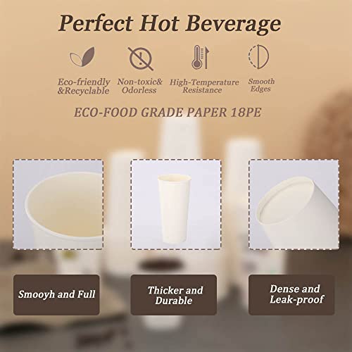 Lamosi Paper Cups 10 oz - 240 Pack, 10 oz Disposable Coffee Cups, Hot/Cold Beverage Drinking Cups for Water Juice or Tea, Perfect for Office Party Home Travel