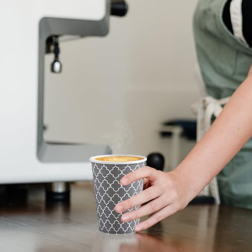 Lamosi Coffee Cups 10OZ 180 Pack, Disposable Coffee Cups, 10 oz Hot Cups,10 oz Paper Coffee Insulated Cups for Cold Hot Drinks (No Lids)