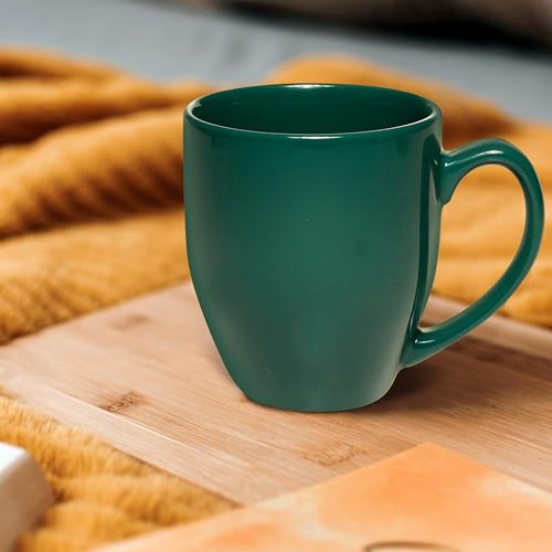 DISCOUNT PROMOS Large Coffee Cups 16 oz. Set of 10, Bulk Pack - Perfect for Tea, Espresso, Cappuccino, Hot Cocoa - Green