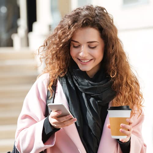 FVIEXE 300 Packs Coffee Sleeves, Disposable Coffee Cup Sleeve Kraft Paper Cup Sleeves for Hot and Cold Drinks, Coffee Holder Sleeves for 10oz, 12oz, 16oz, 20oz Paper Coffee Cups (Cup Not Included)