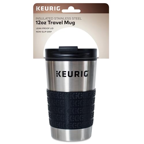 Keurig Travel Mug Fits K-Cup Pod Coffee Maker, 1 Count (Pack of 1), Stainless Steel