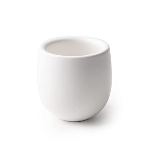 MU MO 7 Ounce Eggshell Porcelain Tea Cup Cappuccino Cups for Coffee Drinks, Latte, Cafe Mocha and Tea, White Ceramic Cups