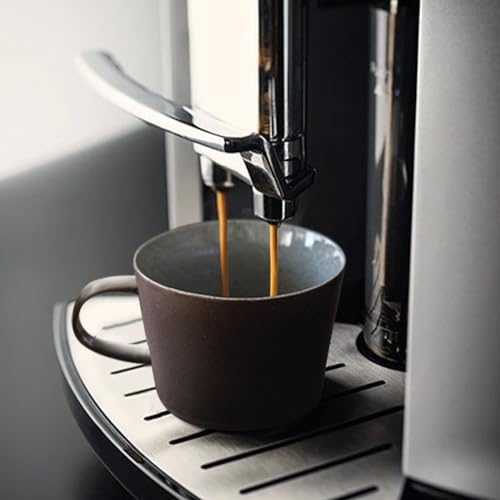 Vambechda 10 oz Ceramic Coffee Mug with Handle handmade in Japanese style American coffee latte suitable for office and home coffee bar