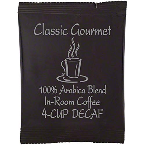 Classic Gourmet DeCaf 4 Cup Coffee Filterpack for Hotels and Motels- Case of 200