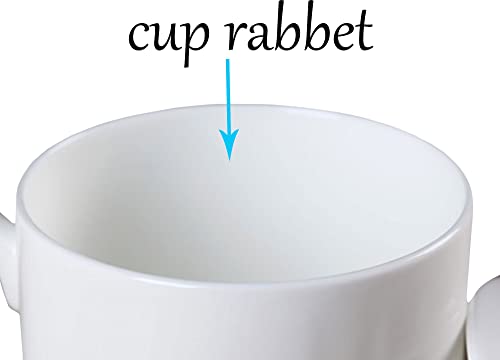 BandTie Convenient Travel Home Office Chinese Gongfu Loose Leaf Tea/Coffee Brewing System- Bone China Porcelain Cup / Mug with Lid, Blue Flowers