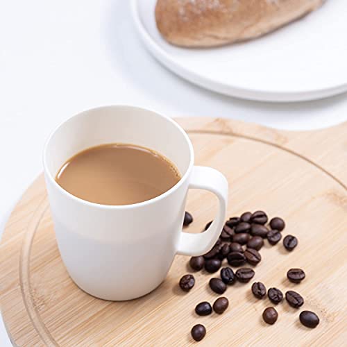 Kurala Coffee Mugs Set of 5, Plastic Coffee Cups Set, 10 Ounce Unbreakable Coffee Mug Plastic with Handle, 3 Basic Colors, Plastic Mug Dishwasher Safe