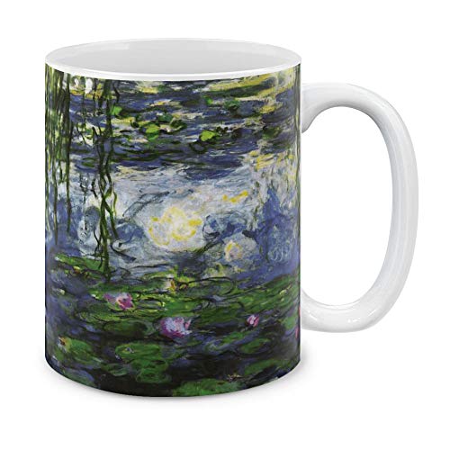 MUGBREW Classic Art Claude Monet Water Lilies Ceramic Coffee Mug Tea Cup, 11 OZ