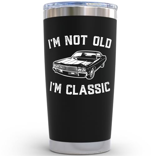 KLUBI Birthday Gifts for Men Unique Im Not Old Im Classic Mug Mens Birthday Gift Ideas 20oz Grandpa Gifts for Father's Day Gifts for Birthday Dad Birthday Gift for Grandpa Birthday Gifts for Husband