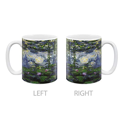 MUGBREW Classic Art Claude Monet Water Lilies Ceramic Coffee Mug Tea Cup, 11 OZ