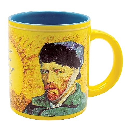 Van Gogh Disappearing Coffee Mug - Add Hot Water and Watch Van Gogh's Ear Disappear - Comes in a Fun Gift Box - by The Unemployed Philosophers Guild